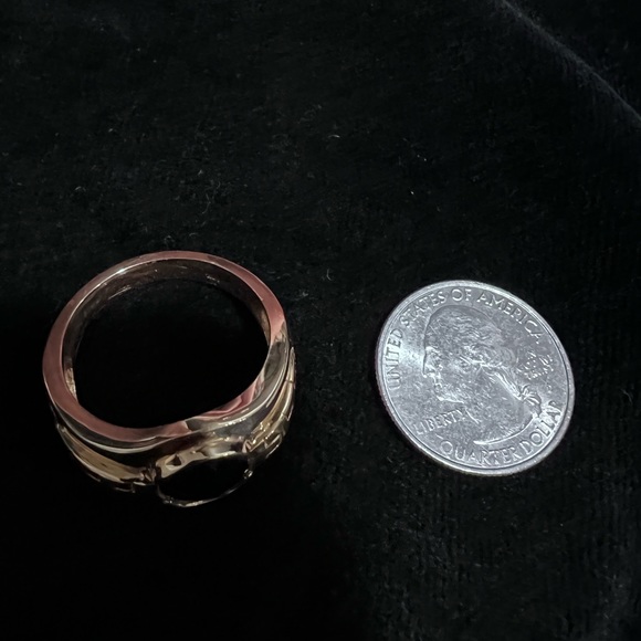 ******SOLD******Mens 14K Gold Ring w/dark (real) Sapphire - Picture 6 of 6